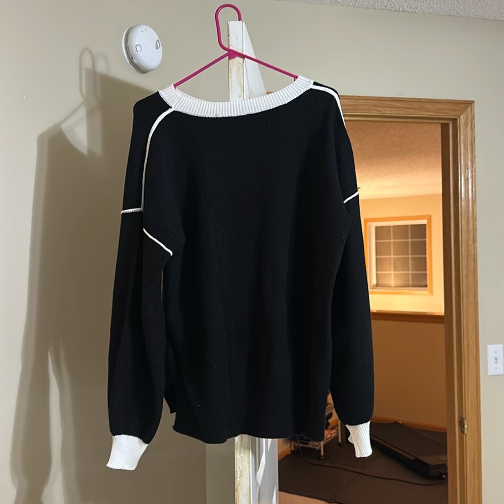 black sweater